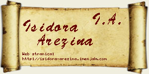Isidora Arežina vizit kartica
